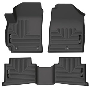 Lincoln Corsair Floor Liners - Front + Rear - Husky Liners - WeatherBeater - Black - `20-`22 Lincoln Corsair Floor Liners - Front + Rear - Husky Liners - WeatherBeater - Black - `20-`22